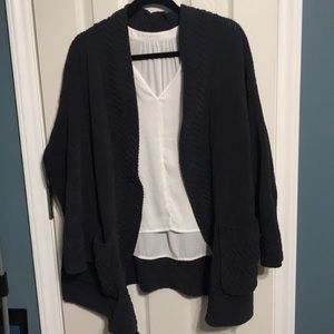 Gray Chenille Chunky Cardigan